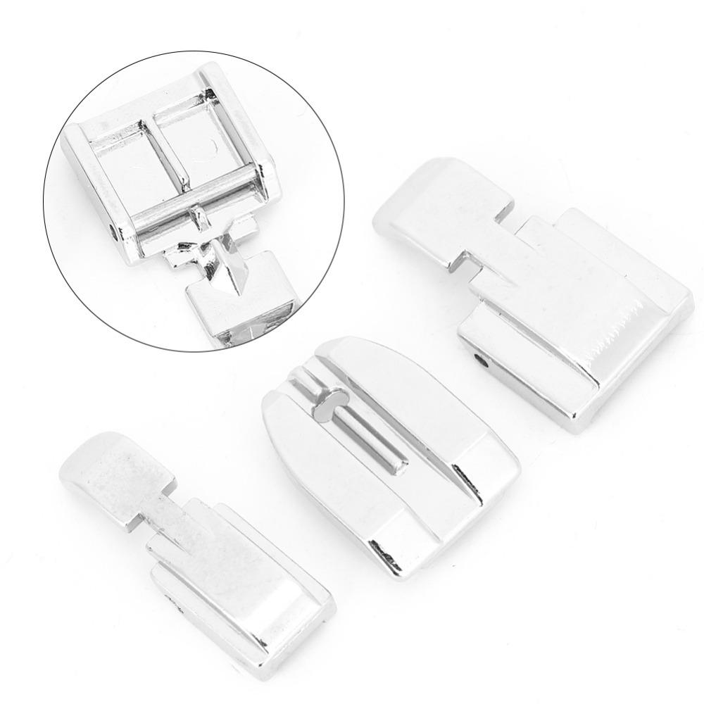 3pcs Silver Color Zipper Presser Foot Stainless Steel Zipper Foot Set Zipper Foot  Home Sewing
