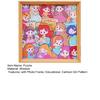 Wooden Cartoon Girl Coloring Puzzle Kit DIY Paintable Jigsaw Puzzle Frame with Marker Pens Glue
