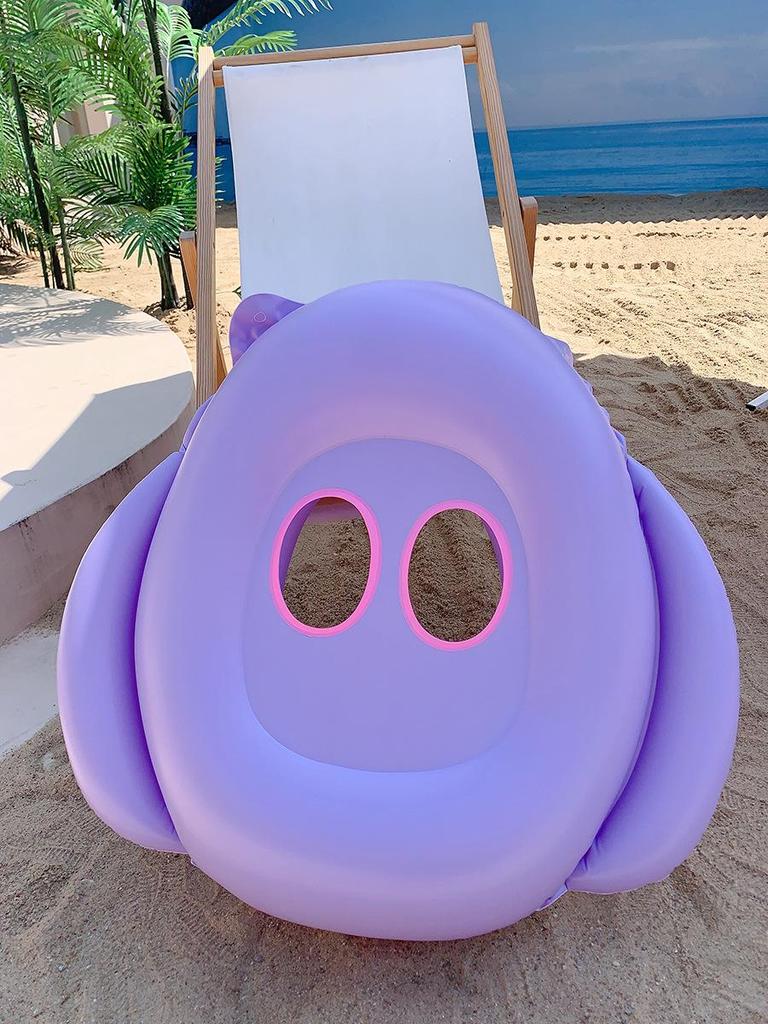Children's Steering Wheel & Cartoon Seat Ring: Mermaid & Dinosaur Inflatable Swim Toys