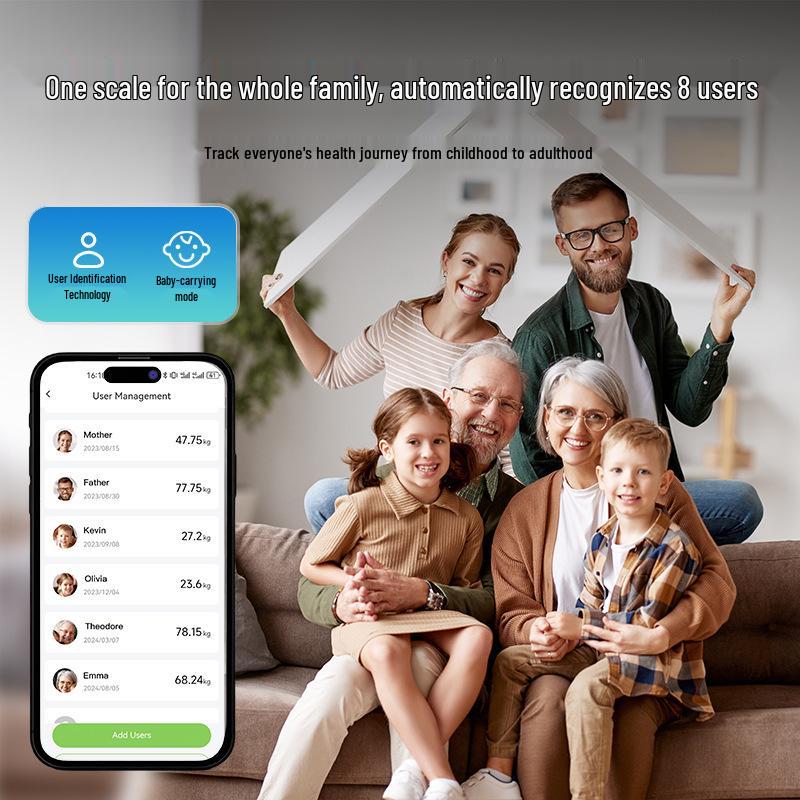 Smart Bluetooth Body Fat Scale with Precise APP Measurement for Fitness and Health