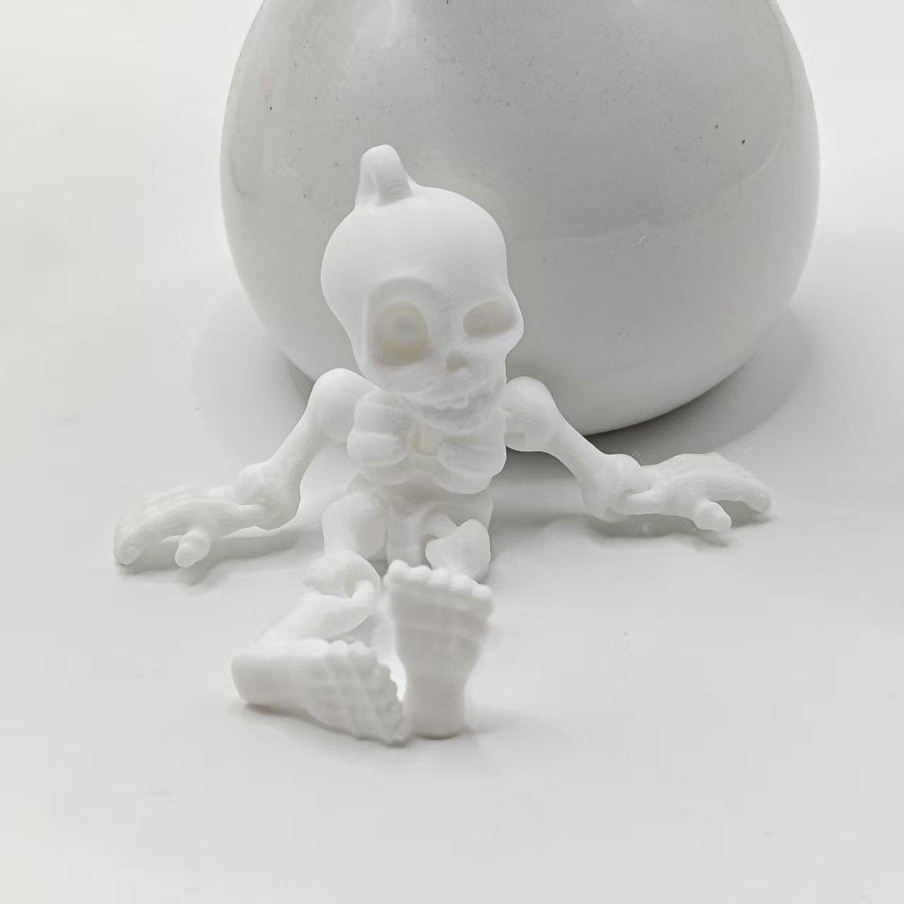 

Подвижный скелетный кулон, напечатанный на 3D-принтере: Детская игрушка и украшение на Хэллоуин 9cm 11g Without Keychain