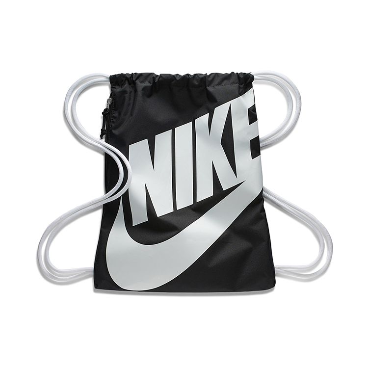 Nike Heritage Basic Logo Drawstring Portable Fabric Backpack Unisex Backpack Black CK0969-011 Black