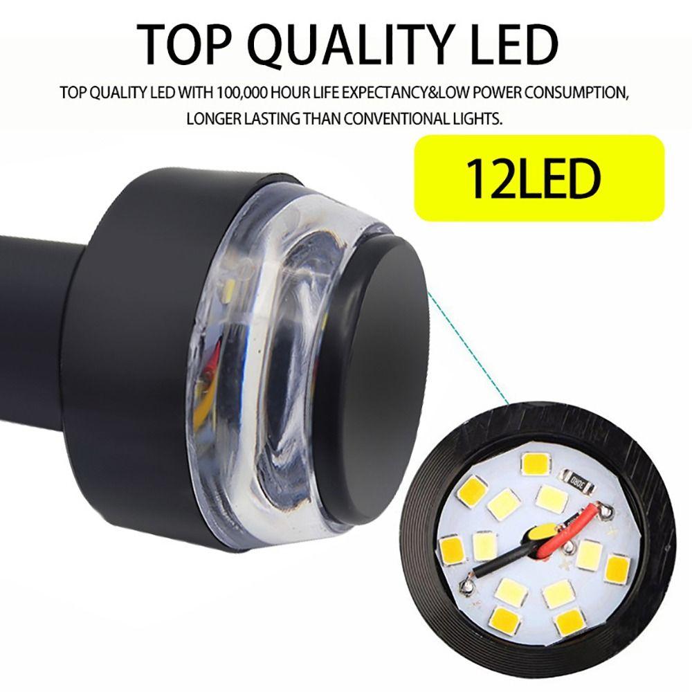 1/2Pcs 12V Motorcycle Turn Signals Flashing Corner Lamp Handle Bar LED Light for Moto Handle Bar