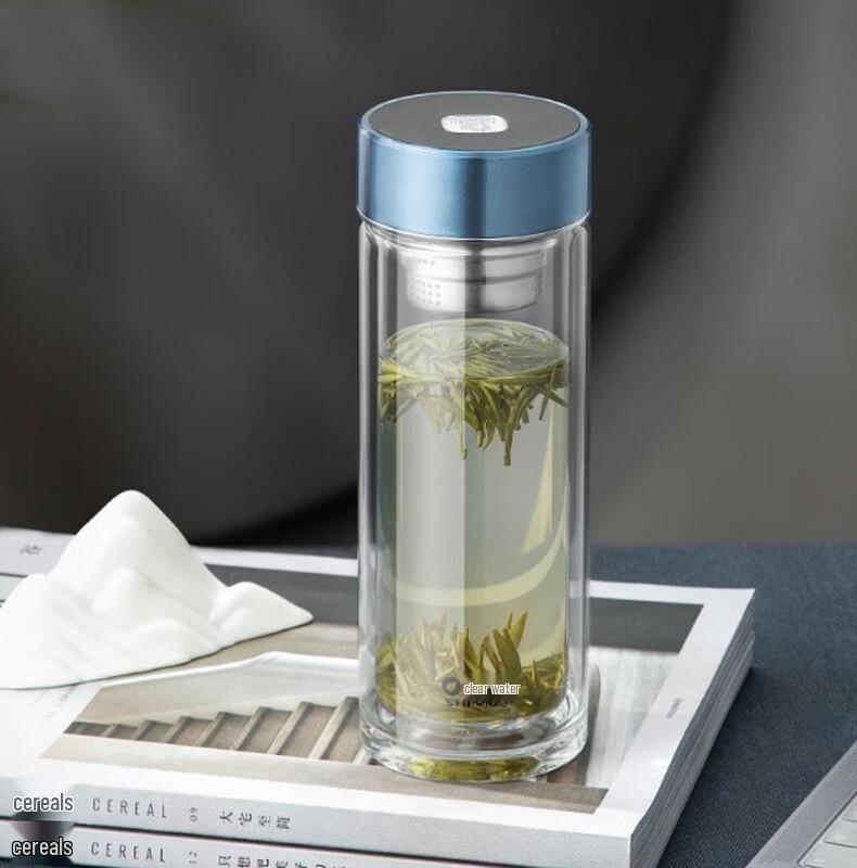 Double-Layer Borosilicate Glass Tea Infuser Cup