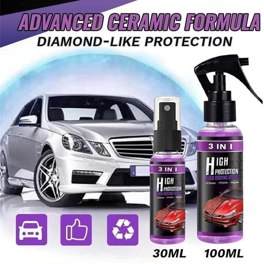 3 In 1 High Protection Car Coating Spray Quick Plastic Parts Refurbish Agent Coat Car Wax Polish
