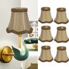 6Pcs Household Fabric Lampshade Table Lamp Cover Accessory for E14 Chandelier Wall Light