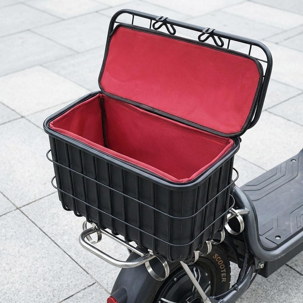 Electric Scooters Rear Basket ,Rear Cargo Rack, Wire , Storage Basket, with Cover for Shopping