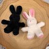 Plush Long Ears Rabbit Charm Keychains Lovely Ornament Women Car Keyring Backpack Handbag Charm Pendant Keys Holder