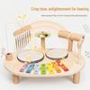 Multifunctional Wooden Music Table: Children's Educational Drum & Xylophone Toy for Boys & Girls