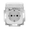 Busch-Jaeger Socket Outlet, SCHUKO Flip Cover, Alpine White, Reflex SI - 20EUK-214