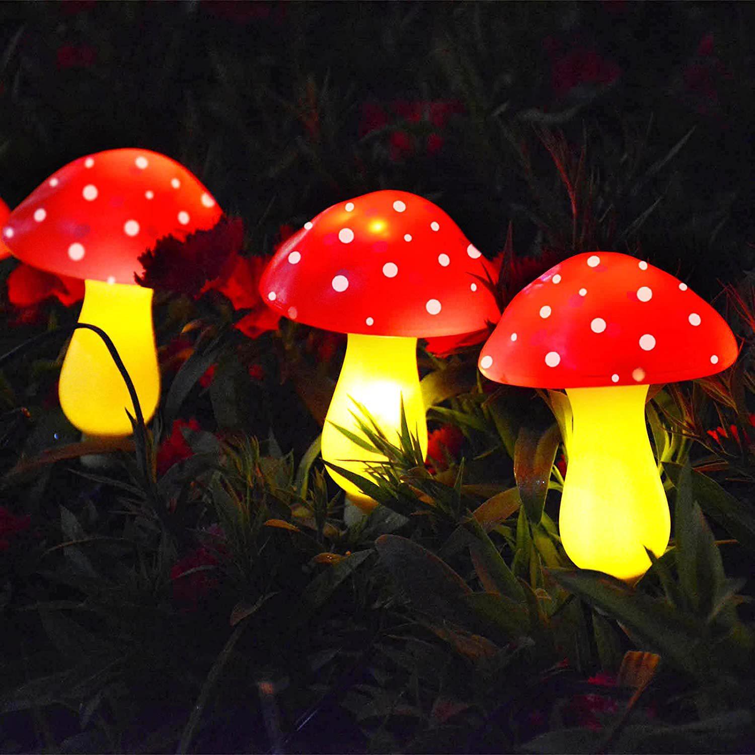

Mushroom LED Solar String Lights for Outdoor Camping & Garden Colorful