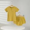 Infant Summer Pajama Set: Short Sleeve T-shirt & Shorts Rompers for 0-1 Year Olds, Breathable & Air-Conditioning Friendly.