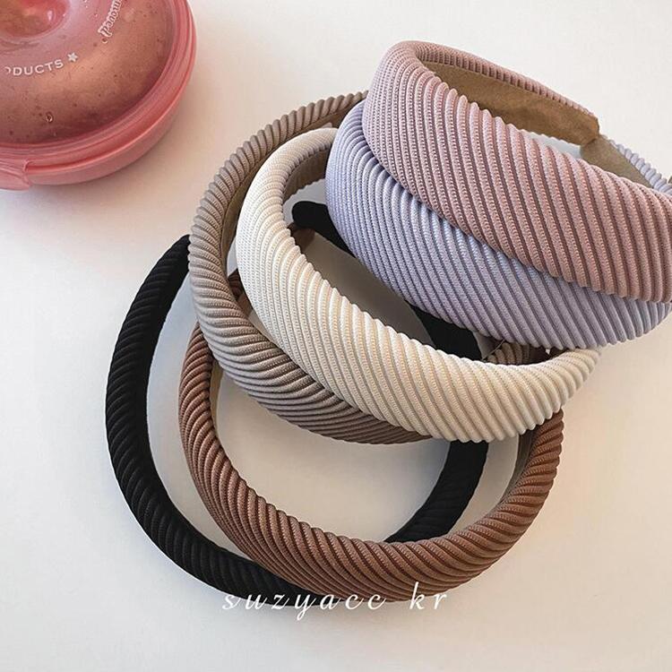 New Fashion Hair Hoop Hair Bands for Women Girls Solid Color Twilled Headbands Designer Wide Hairband Hair Accessories Headwear