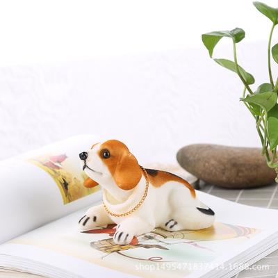 Cute Resin Dog Bobblehead Car Ornament - Creative Interior Decoration