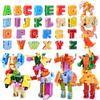 New Learning Toys Letters Learnable Words Transformable Combinable Robots Alphabet For Kids Gifts Learn Play Robot Toy 26 Kid Friendly Entertaining 2