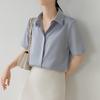 "Women's 2025 Spring Satin Shirt: Solid Color, Loose Fit, Trendy Korean Style"