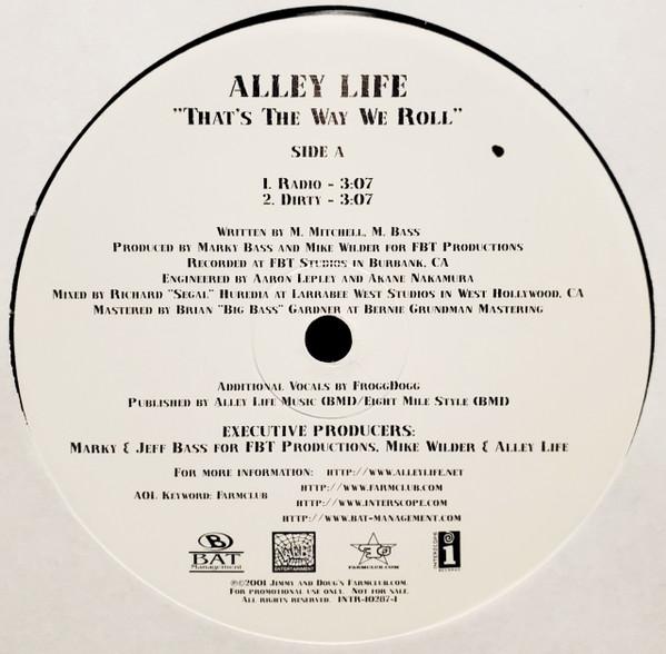 

12inch Record ALLEY LIFE Thats The Way We Roll INTR102871PROMO 2001 Canada Rap HipHopRB Used