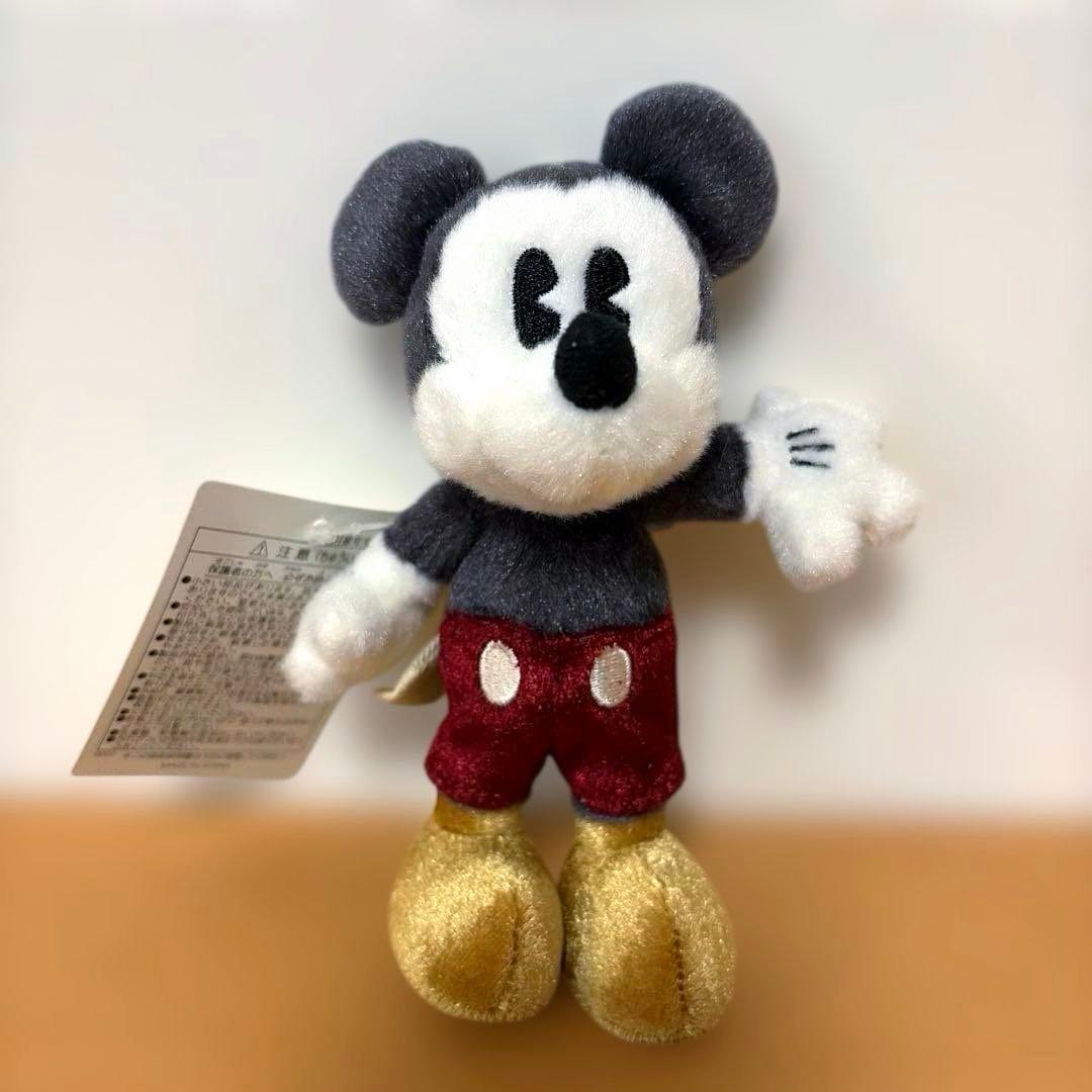 Classic Old Mickey Mouse Plush Badge Tag