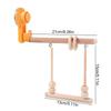 Platform Suction Cup Parrot Stand Wooden Suspended Bird Perch Wall with Stand Pole Parakeet Swing Window