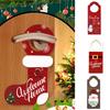 Festive Christmas Door Decoration Ornament Santa Gift Door Wall Hanging Ornament Christmas Tree Hanging Decors