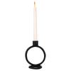 Black Metal Candlestick Stand for a Long Candle Decorative Table 15 cm