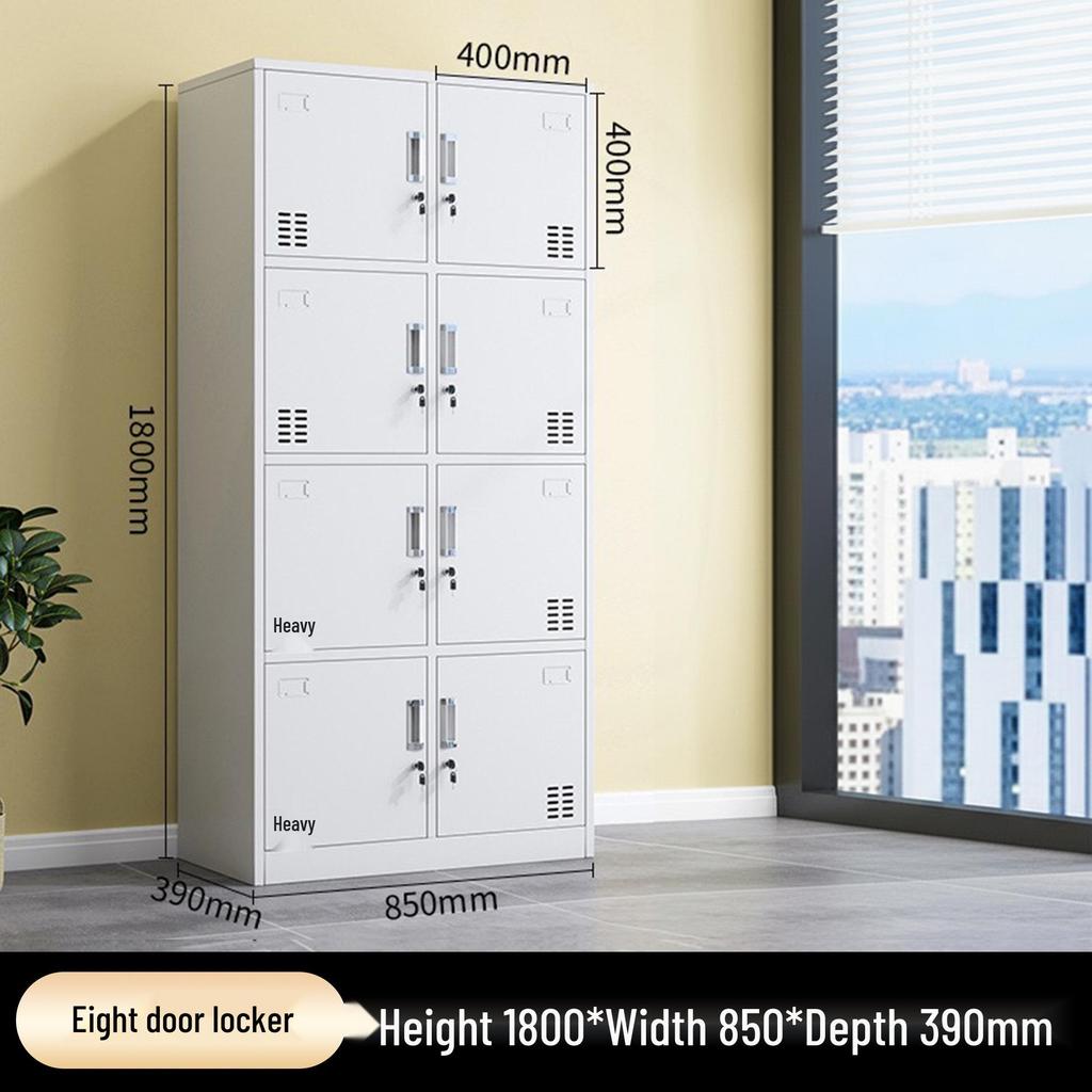Multi-Door Steel Storage Locker with Lock for Dorm, Bathroom, or Apartment