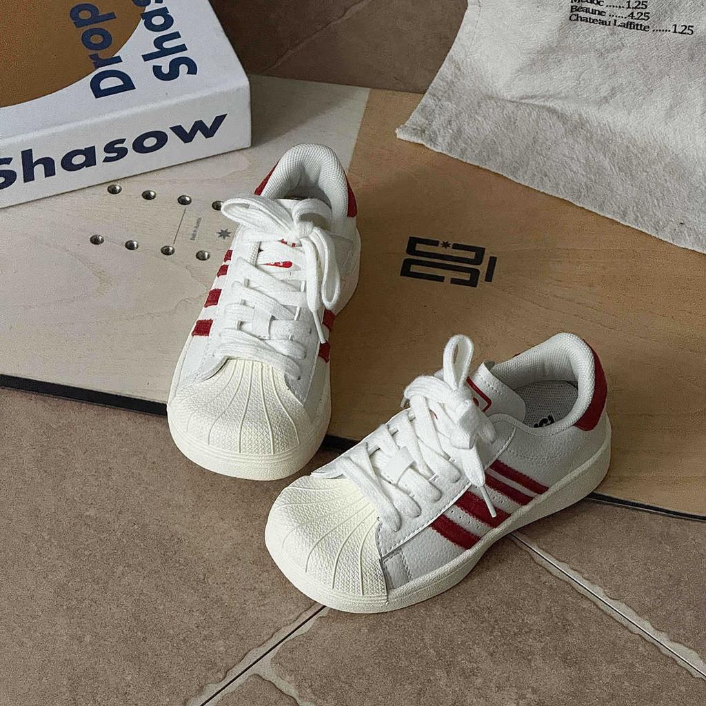 XSHX big head shell shoes new wide spread toe children's shoes boys and girls Velcro rubber outsole Wenzhou shoes autumn new