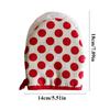 Style Polka Dot Heat-Resistant Oven Mitts For Home Use,Japanese Microwave Safe Gloves Kitchen Gloves Heat Resistant Gloves