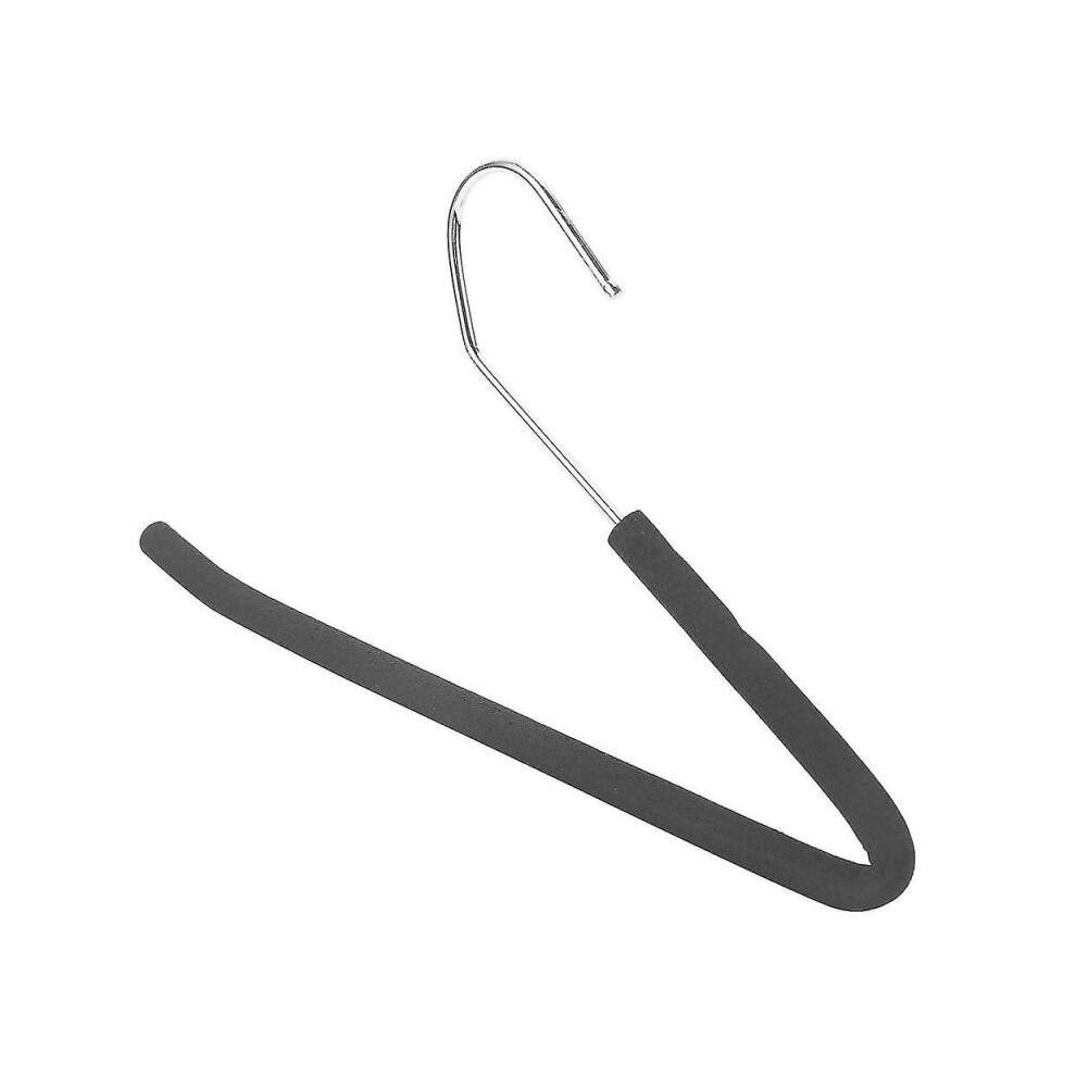 Open End Trouser Hangers Slack Pant Hanger with Non-slip Foam Coated Black 5-pack