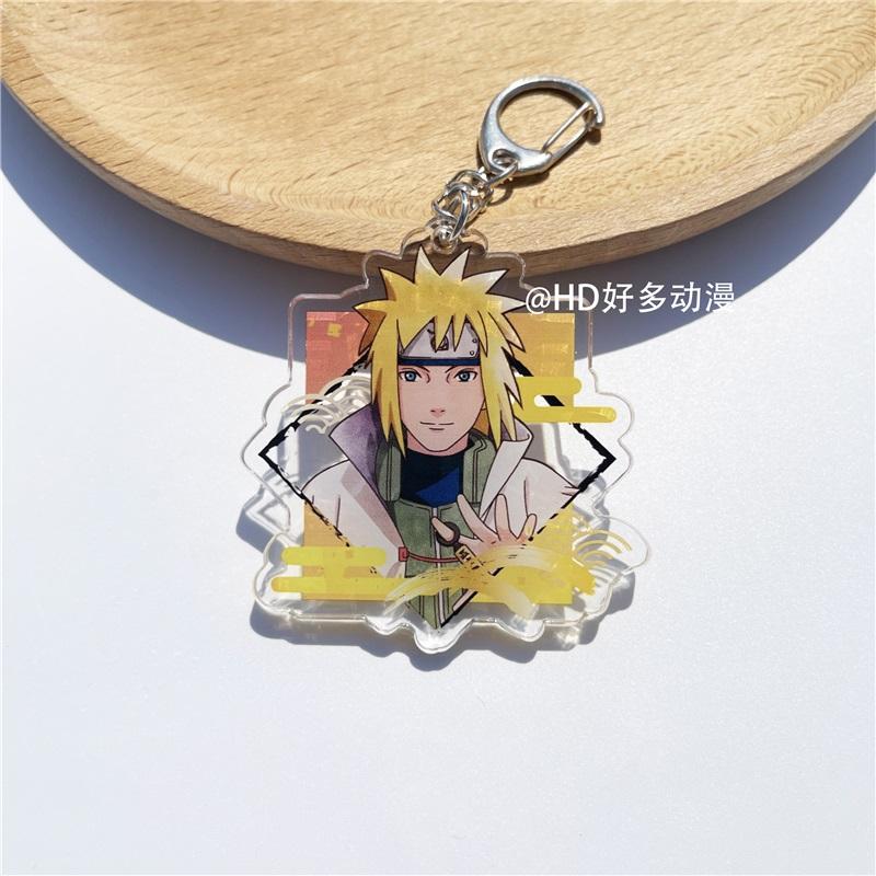 Anime Naruto Acrylic Keychain Accessaries Uzumaki Naruto Cartoon Keyring