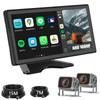Soinndo Touchscreen Backup Camera Monitor Set with 24V AHD Truck Auto Image Split Screen Linkage Adjustable Guide for Large Includes Japanese
