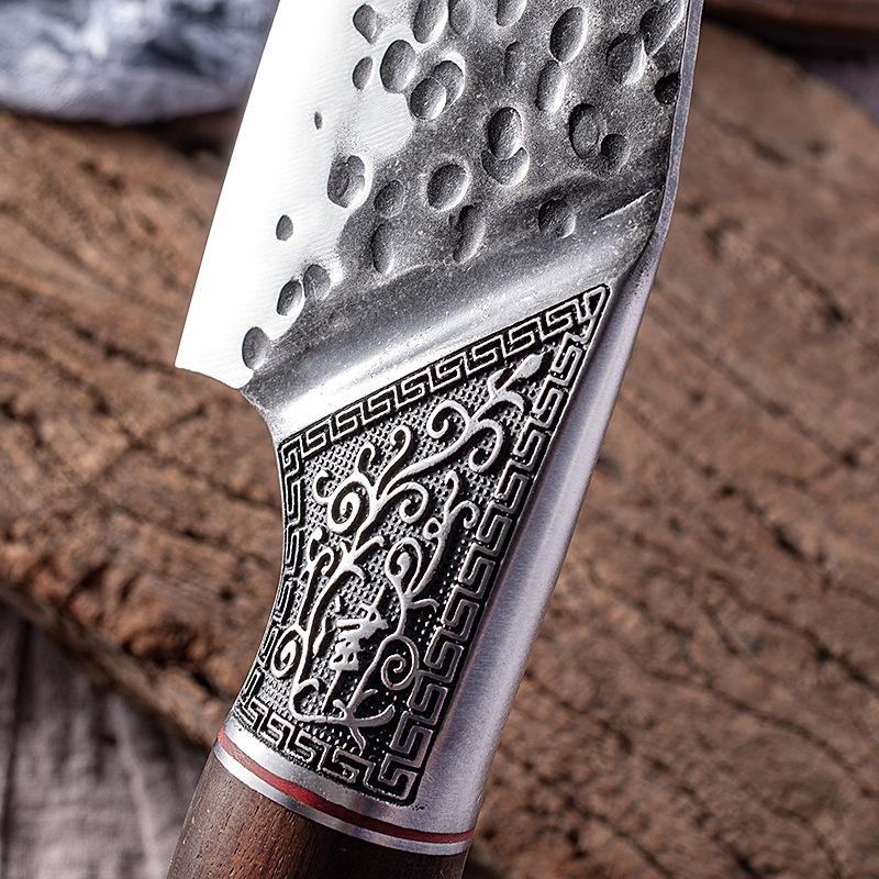 Řeznický nůž z kované oceli Ručně vyráběné kuchyňské nože Sekáček na maso Kuchař Krájení Řezací nůž Řezačka