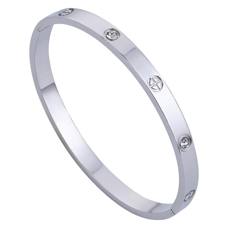 6mm 4mm Steel Womens Buckle Fashion Jewelry Bracelet 18K Vacuum Electroplated Gold Bracelet Mens Couple Holiday Gift