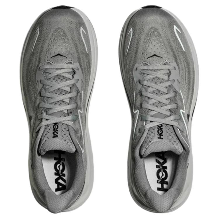 HOKA One One Clifton 10 Comfortable Versatile Durable Breathable Running Shoes Men Sneakers Gray 1162030-GYST