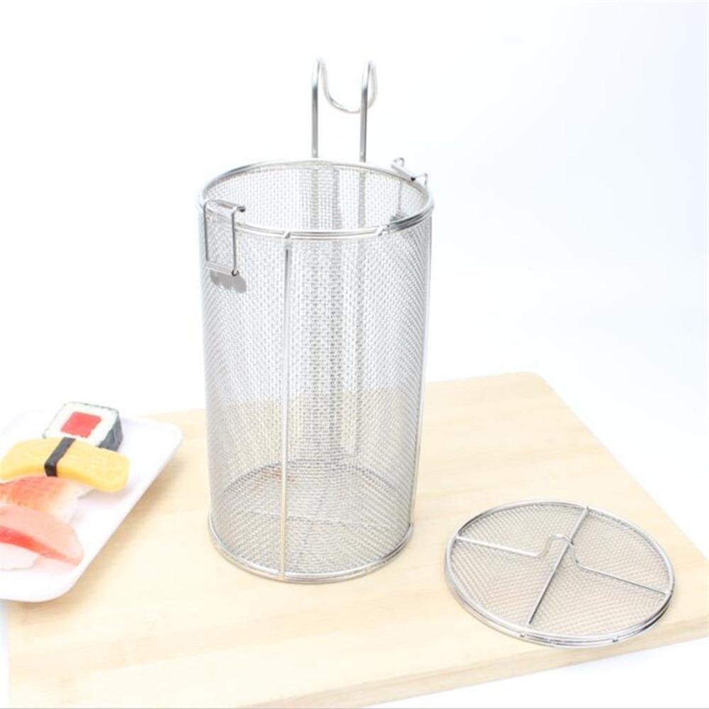 Large Capacity Seasoning Filter Basket Silver Soup Strainer Basket Home Kitchen