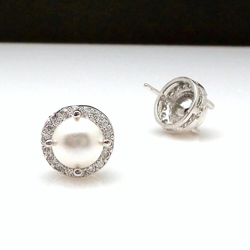 Mini Imitation Pearl Earrings Women, French Elegance Temperament Women'S Bead Earrings, Fashion Commuter Accessories