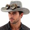 Antique Western Fedoras Hat Punk Sueded Design Winter Warm Top Hat Styling Accessory For Men Women Unisex Headwear