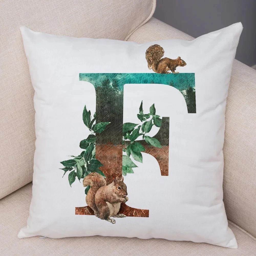 Cartoon Animal Letter Decorative Pillowcase Car Ornaments Office Living Room Sofa Home Pillowcase