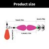 Umbrella Hook Cuttlefish Sleeve Fishing Hook Double Layer Squid Hook with Colorful Beads Swivels Sea Fishing Accessories