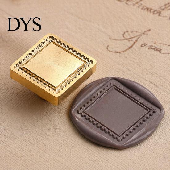 Custom Stamp Head Minimalist Frame Wax Seal Head, Solid Brass Engraved Sealing Retro Replacement Heads for Envelope Gift Packaging Journal Card