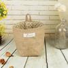 Sundries Organizer Big Round Mouth Feel Comfortable Cotton Linen Blue Bags Cotton And Linen Storage Bag Hanging Design 50g