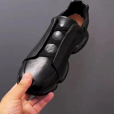 Shoes Men's Guangzhou High-end Men's Shoes 2025 New Heightening Cowhide Casual Sports Shoes Trendy Air Cushion Shoes Versatile