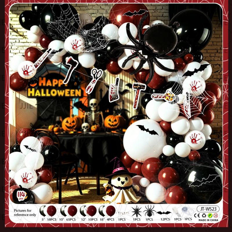 Halloween Aluminum Film Balloon Arch Party Scary Atmosphere Background Arrangement