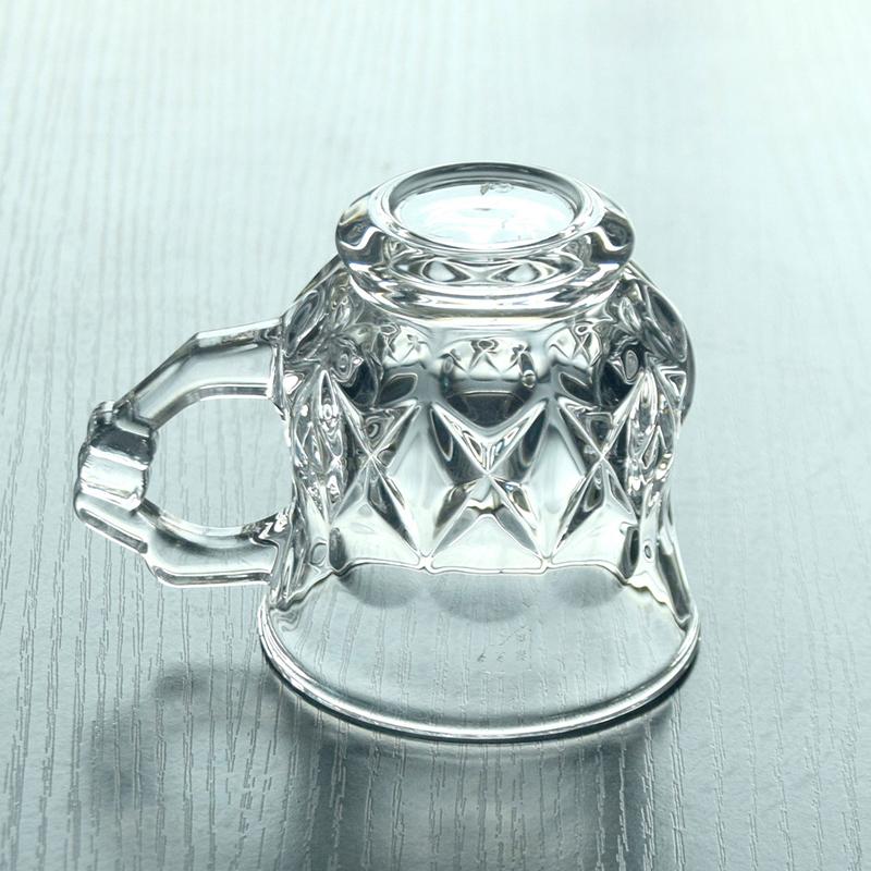 140ml Creative Glass Coffee Tea Mug Drinks Dessert Breakfast Milk Cup Juice Glass Mugs Handle Drinkware Transparent Glass Cup