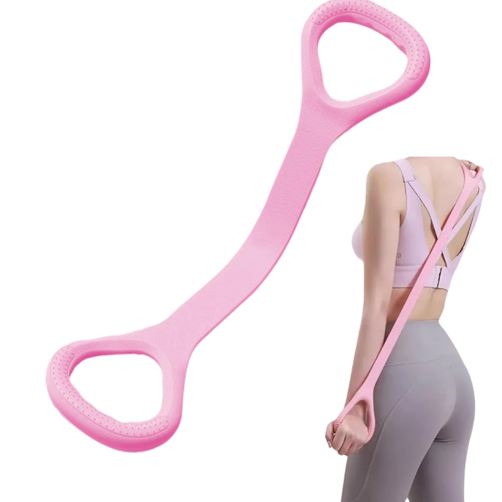 MILANQW Shoulder Blade Stretch Rubber Band Muscle Training Pink Back