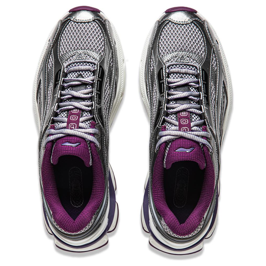 Li Ning Aurora RENEW Chunky Sneakers Women's Low Top Base Station Silver/Geological Gray AGCU072-2