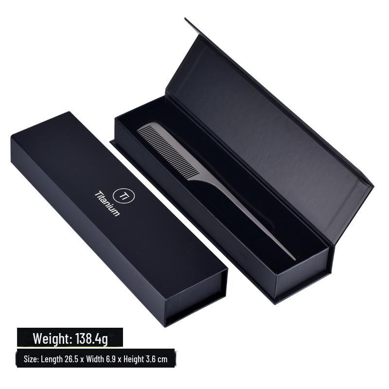 Pure Titanium Alloy Portable Massage Comb for Girls - Salon-Quality Hairdressing Tool