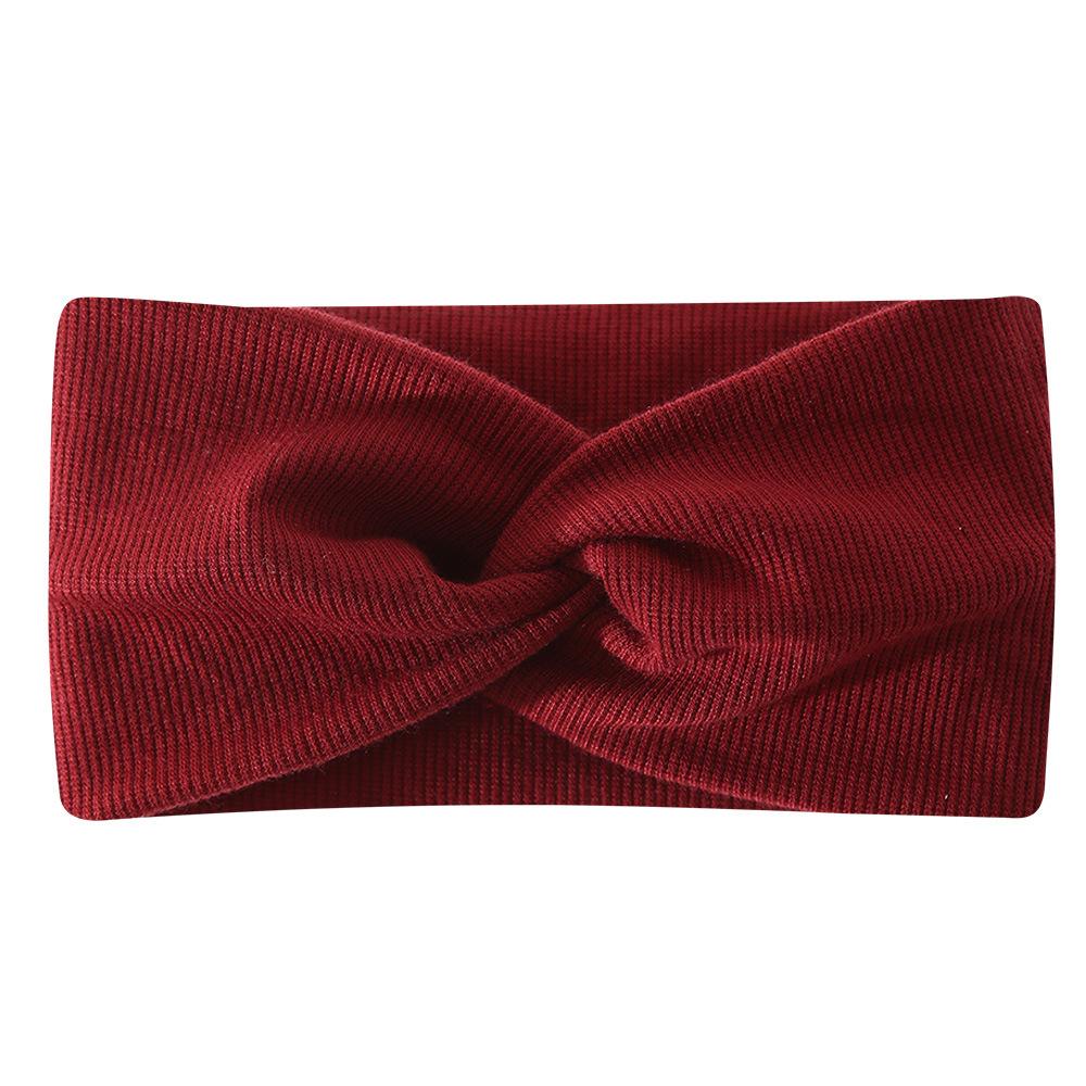 Bohemian Sports Wide Headband Threaded Cotton Cross Yoga Sports Stretch Headband