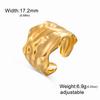 Cazador Stainless Steel Geometric Open Ring Waterproof Double Layers Fashion Finger Rings for Women Party Jewelry Gift Wholesale
