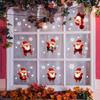 1PC New Santa Claus Snowflake Christmas Stickers Wall Paper Living Room Window Refrigerator Decoration Wall Sticker Self Adhesive Wall Decortion